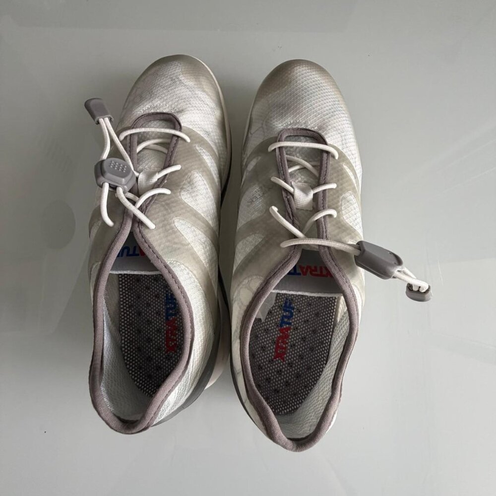 XTRATUF Men’s Lace-Up Deck Boat Shoes White/Gray Size 7.5